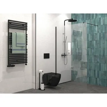 Walk In Jungborn SETTE 120 cm barva rámu černá dekor skla čiré sklo