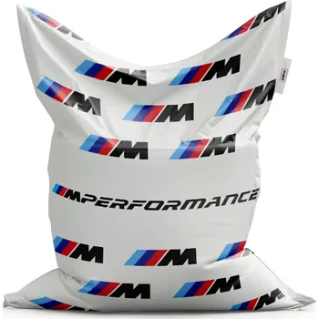 Sedací pytel Sablio Sedací vak Classic MPERFORMANCE bílý vzor - 150x100 cm