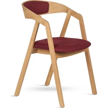 Jídelní stůl GURU /2 dub – čalouněné křesílko - dub , lux 24 cappuccino