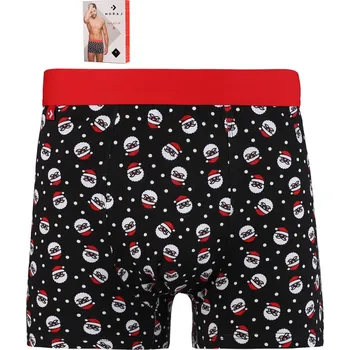 Pánské spodní prádlo Vánoční pánské boxerky Slipy DÁREK Santa Claus MORAJ XXL