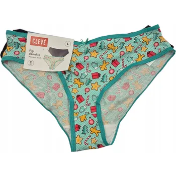 Dámské spodní prádlo CLEVE DÁMSKÉ KALHOTKY 2-BALENÍ VÁNOČNÍ L