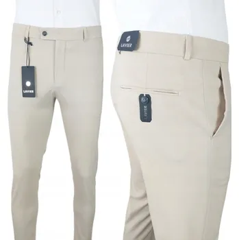 Pánské kalhoty Pánské elegantní pánské kalhoty do košile Lavier, klasické, béžové, vel.