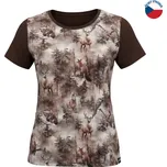 ZÁHOŘÍ Rudel ZÁHOŘÍ Dámské tričko krátký rukáv - hnědé Velikost: 50