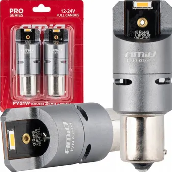 Povinná bezpečnostní výbava Žárovky AMiO PRO PY21W 2 ks