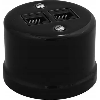 Elektrická zásuvka Internetová zásuvka TG ELECTRO černá