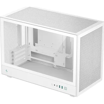 PC skříň DEEPCOOL skříň CH260 / microATX / 2 x USB 3.0 / USB-C / mesh panel / tvrzené sklo / bílá