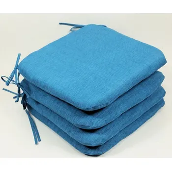 Podsedák Sedák 40x40 cm látka TYRKYSOVÝ melír set 4 kusy