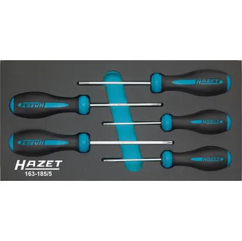 HAZET 163-185/5, Sada šroubováků HEXAnamic® Profil Tamper Resistant TORX® | T10 H – T30 H, Úložný systém SIS