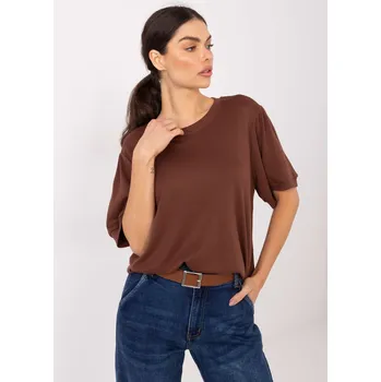 Dámská halenka Hnědá halenka s krátkým rukávem Factory Price modrá | hnědá 3492481