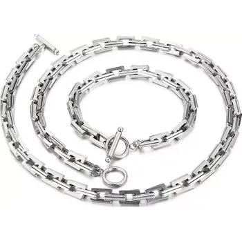 Souprava šperků Sada z chirurgické oceli náhrdelník + náramek Boston Girl