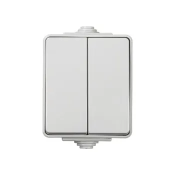 vypínač Dvoupólový konektor Kanlux TEKNO IP65GR 2G2W