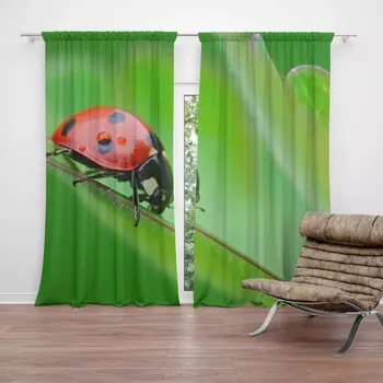 Závěs Sablio Závěs Beruška na listě: 2ks 140x250cm