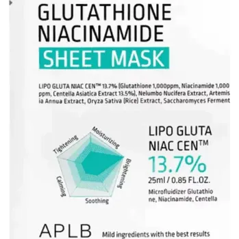 Pleťová maska APLB - Glutathione Niacinamide Sheet Mask 25ml