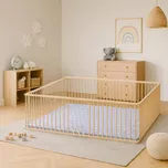 Dětská dřevěná ohrádka Scarlett DIANA - přírodní, 180 x 180 x 70 cm