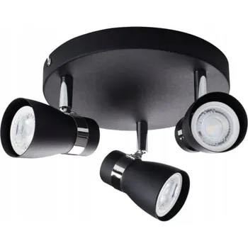 SVÍTIDLO STROPNÍ SVÍTIDLO NÁSTĚNNÉ SVÍTIDLO ENALI EL-3O 3xGU10 ČERNÉ KANLUX