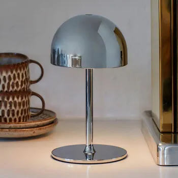 Venkovní osvětlení Sirius LED stolní lampa na baterie Tim, chromová, výška 22 cm, IP54 40 x LED - Doprava zdarma