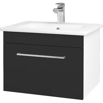 Koupelnový nábytek Dřevojas Umyvadlová skříňka ASTON SZZ 60 - N01 Bílá lesk / Úchytka T04 / N03 Graphite
