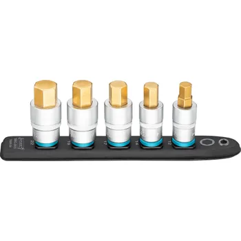 Sada nářadí HAZET 986G-SR/5, SmartRail Flexibilní plastová nástrčná lišta | 1/2 palce (12,5 mm) čtyřhran, vnitřní šestihran, 5-dílný