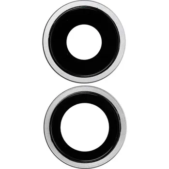 Náhradní skla zadní kamery s rámečky pro iPhone 11 - bílá