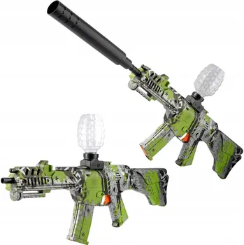 Dětská zbraň ELEKTRICKÁ PUŠKA NA VODNÍ GELOVÉ KULIČKY AUTOMATICKÝ TLUMIČ PISTOLE TLUMIČ