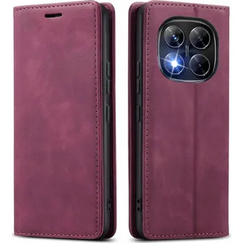 Pouzdro na mobilní telefon Flipové pouzdro Nstyl pro Xiaomi Redmi Note 14 Pro 4G červené