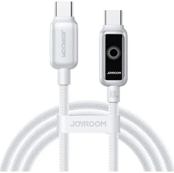 Datový kabel Joyroom S-A55 kabel USB-C PD - USB-C / 1,2m / 100W / opletený / rychlonabíjecí / bílý