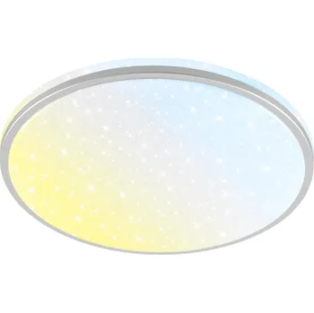 BRILONER Stela stropní svítidlo pr.33 cm - 22W, 2400lm, LED, stmívatelné, CCT, dálkový ovladač, matný chrom 3895014