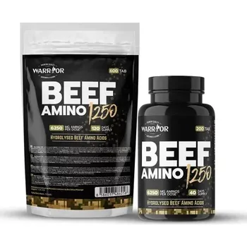 Přírodní produkt Beef Amino 1250 mg VARIANTY 200 tbl., 600 tbl. WARRIOR Balení 2: 200 tbl.