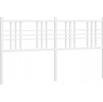 Kovové čelo postele, bílé, 160 cm