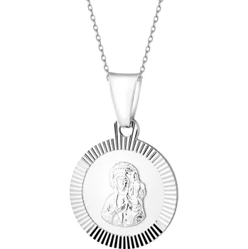 Přívěsek Stříbrný přívěsek - medailonek - Matka Boží Čenstochovská - AP544-0710