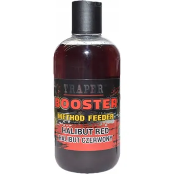 Návnadové aroma Booster Traper Method Feeder Halibut Červený 300g Aroma Na Kapra DIP