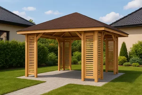 Dřevěná pergola Altán Kuba+Verona 370x370