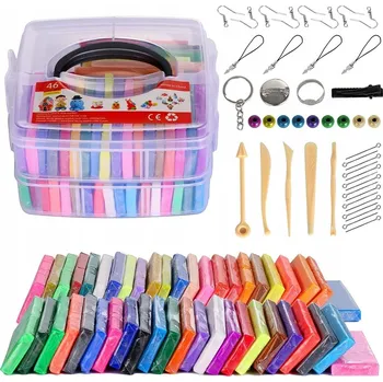 Modelovací hmota MAGICKÁ PĚNOVÁ PLASTELÍNA HMOTA PLASTELÍNA MODELÍNA SADA 46 BAREV