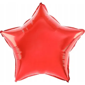Balónek FÓLIOVÝ BALÓNEK HVĚZDA ČERVENÁ 45 cm 1 Ks