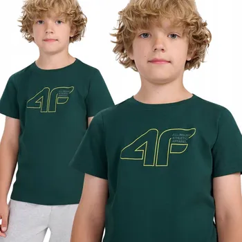 Chlapecké tričko 4F dětské tričko modré bavlna velikost 122