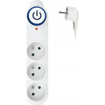 Napájecí kabel Prodlužovací Kabel přepěťové ochrany Solight 1,5 m 3 ks bílý