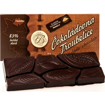 Čokoláda ČOKOLÁDA HOŘKÁ 83% 45 g ČOKOLÁDOVNA TROUBELICE