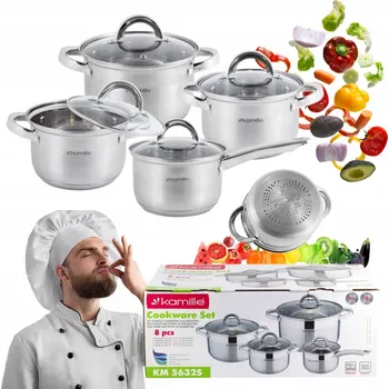 Hrnec Sada hrnců Kamille , nerezová ocel 8 dílů