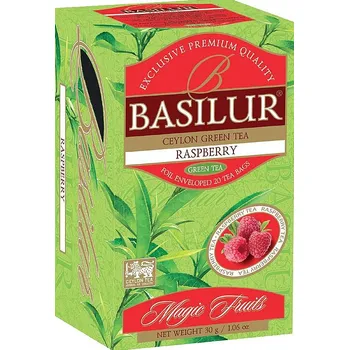 Nápoj MAGIC RASPBERRY - MALINA - zelený porcovaný čaj - přebal 25 x 1,5 g BASILUR