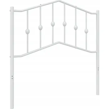 Kovové čelo postele bílé 90 cm