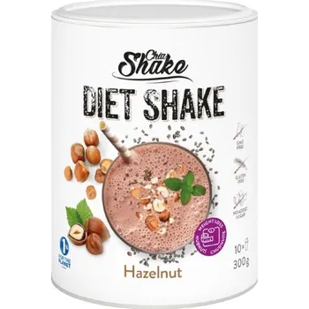 Protein Dietní koktejl 10 jídel - DIET SHAKE - VARIANTY 300 g CHIA SHAKE PŘÍCHUŤ: LÍSKOVÝ OŘÍŠEK
