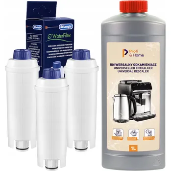 Příslušenství pro přípravu kávy ODVÁPŇOVAČ 1L + 3x FILTR PRO KÁVOVARY DELONGHI DINAMICA PLUS ECAM ELETTA ESAM