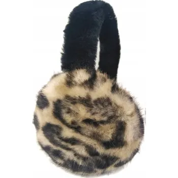 Dámské spodní prádlo ZIMNÍ NÁUŠNÍKY S KOŽÍŠEK TEPLÉ MĚKKÉ VZOR PANTERA