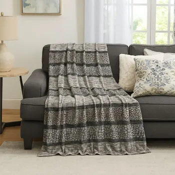 Přehoz na lůžko Mikroplyšová deka 150 x 220 cm Zvířecí vzor 8