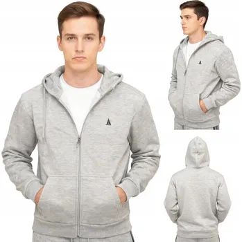 Pánská mikina Pánská Mikina na Zip Zateplená Šedá Captain Mike 7XL