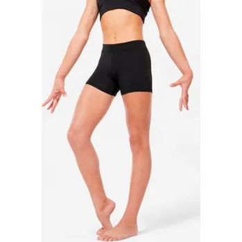 Dívčí kraťasy DOMYOS Dívčí gymnastické kraťasy 12-13 LET ČERNÁ