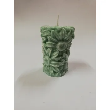 Svíčka Svíčka vonná z palmového vosku - válec slunečnice - Zelené jablko