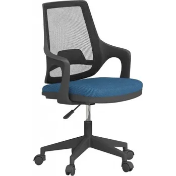 Otočná židle na kolečkách Nebula - černá/modrá