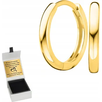 Náušnice ZLATÉ DÁMSKÉ NÁUŠNICE KRUHY NÁUŠNICE STŘÍBRO O RYZOSTI 925 POZLÁCENÉ GRAVÍROVÁNÍ