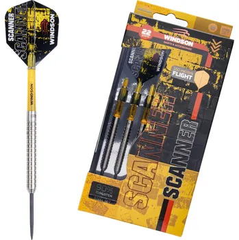 Šipka WINDSON Set šipek SCANNER YELLOW 22g Tungsten - Steel 22g